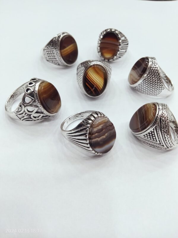 Brown Sulemani Akik Gents Finger Ring