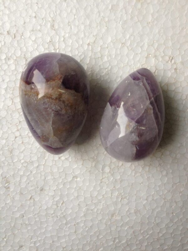 Natural Gemstone Amethyst Yoni Eggs - Image 2